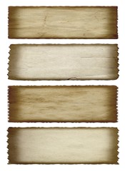 High resolution old paper set isolated