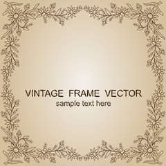 Vector conceptual vintage frame