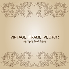 Vector conceptual vintage frame