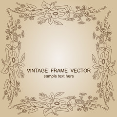 Vector conceptual vintage frame