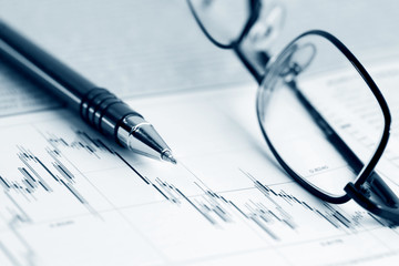 Fototapeta premium Stock market reports