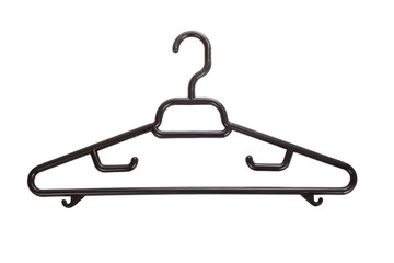 Black plastic coat hanger