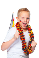 german soccer fan cheering