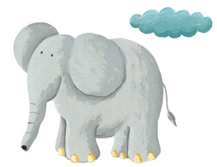 Cute elephant standing