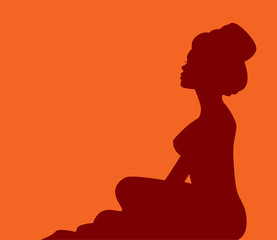 woman in turban silhouette