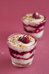 dessert with yogurt and berries