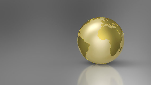 Golden Globe on grey background - Europe