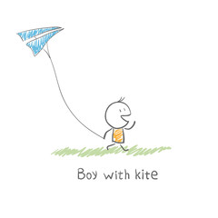 boy with kite