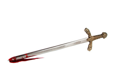 sword with blood