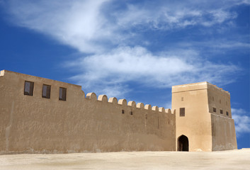 The entrance of Riffa Fort in the corner of North Eastern wall