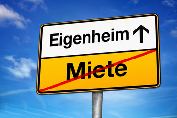 Obraz premium Eigenheim Miete