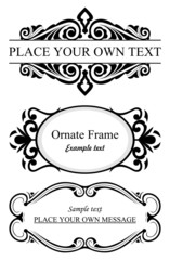 set: calligraphic design elements and page decoration