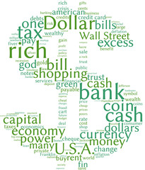 dollaro - simbolo cloud tag