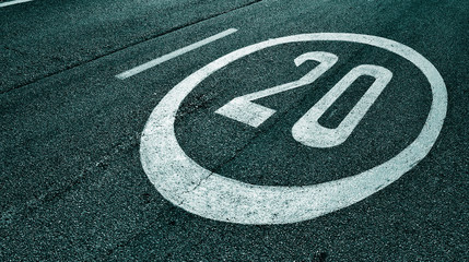 Fototapeta premium speed limit sign