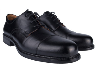 Pair of black casual man shoes