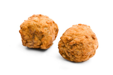 Meat balls on a white background