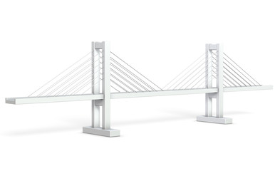 Model of cable-stayed bridge