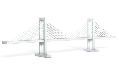 Model of cable-stayed bridge