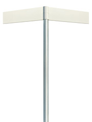 Direction road signs two empty blank signpost isolated white