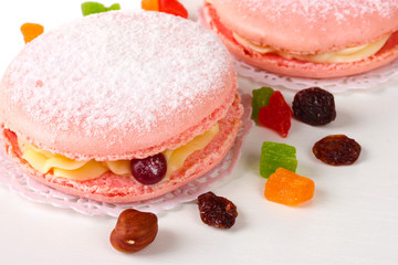 Two cakes isolated on white