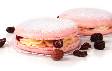 Two cakes isolated on white