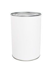 Food Tin Can with Blank White Label