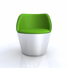 Designer Stuhl Silber Grün 2