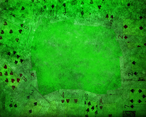 Naipes, cartas, fondo, textura, poker, juego, suerte, verde