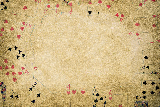 Fondo, textura, naipes, marco, juego, poker, suerte