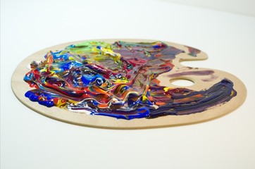 Acrylfarbe auf Holzpalette @ miket