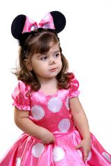 little girl in  fancy dress.
