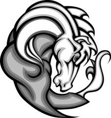 Mustang Stallion Graphic Mascot Vector Image