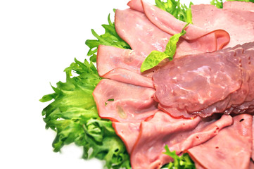 Two types of hum and salad lettuce