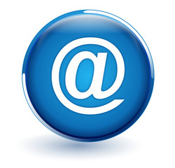 arobase sur bouton bleu