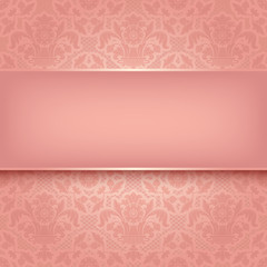 Background pink ornamental fabric texture. Vector eps 10