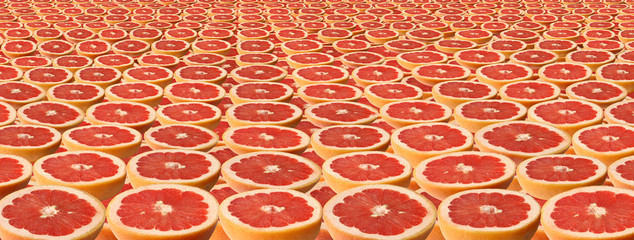 Slices of grapefruit.