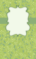 card with beautiful floral pattern