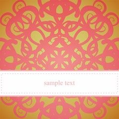 Naklejka premium Classic floral folk elegant vector card or invitation