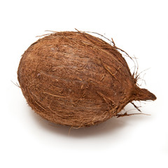 Coconut isolated on a white studio background.