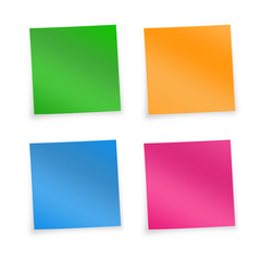 Notitzzettel bunt grün blau orange pink