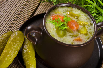 Polnische Gurkensuppe