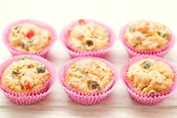 muffins with green olives