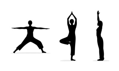 Fototapeta premium Fitness girls silhouettes