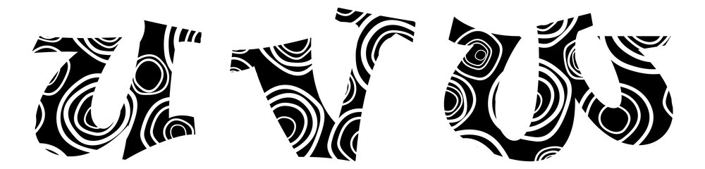 Hand-drawn vector lliteras 