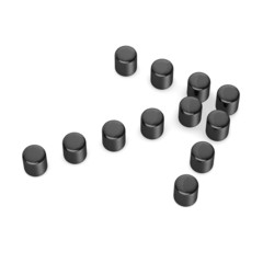 3d render of cartoon arrow