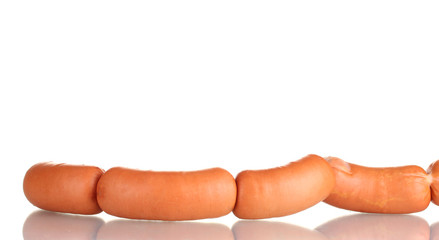 tasty sausages isolation on white