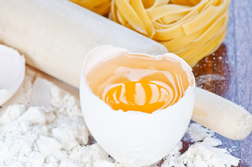 Ingredients for cooking pasta