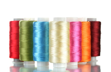 bright bobbin thread isolated on white.