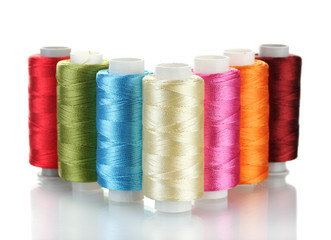 bright bobbin thread isolated on white.