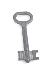 Metal key isolated on white
